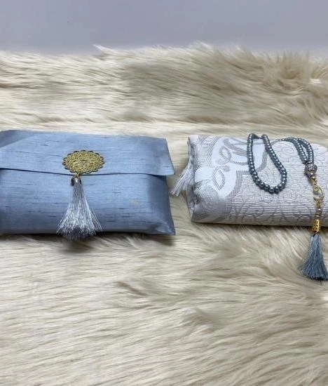 Prayer Mat Set with Bag (Dark Gray)