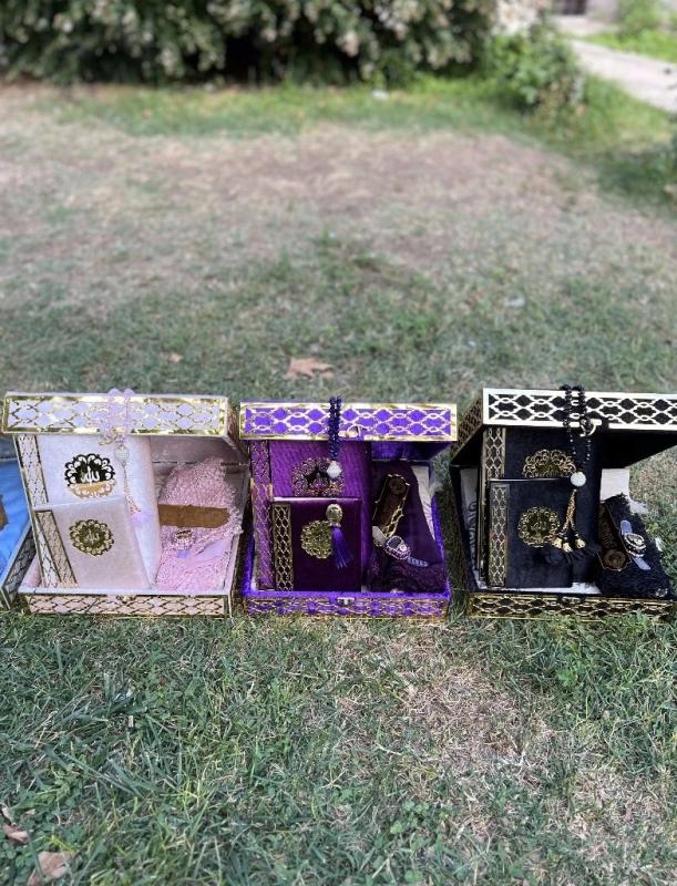 Kadife Sandıklı Mega Set (Gri)
