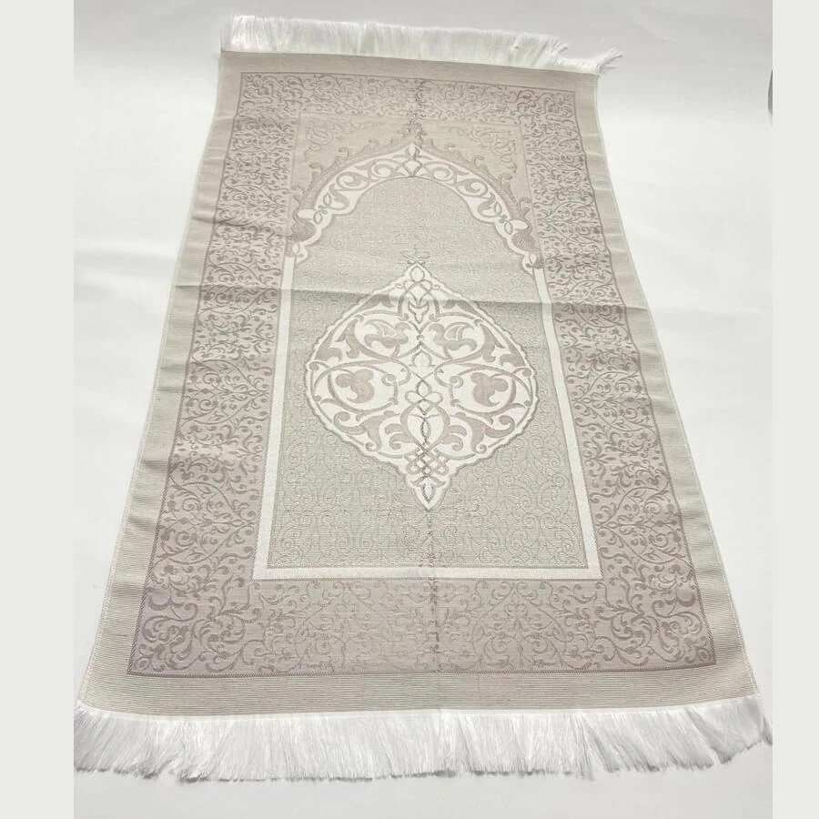 Tapis de Prière de Luxe en Coton (Beige)