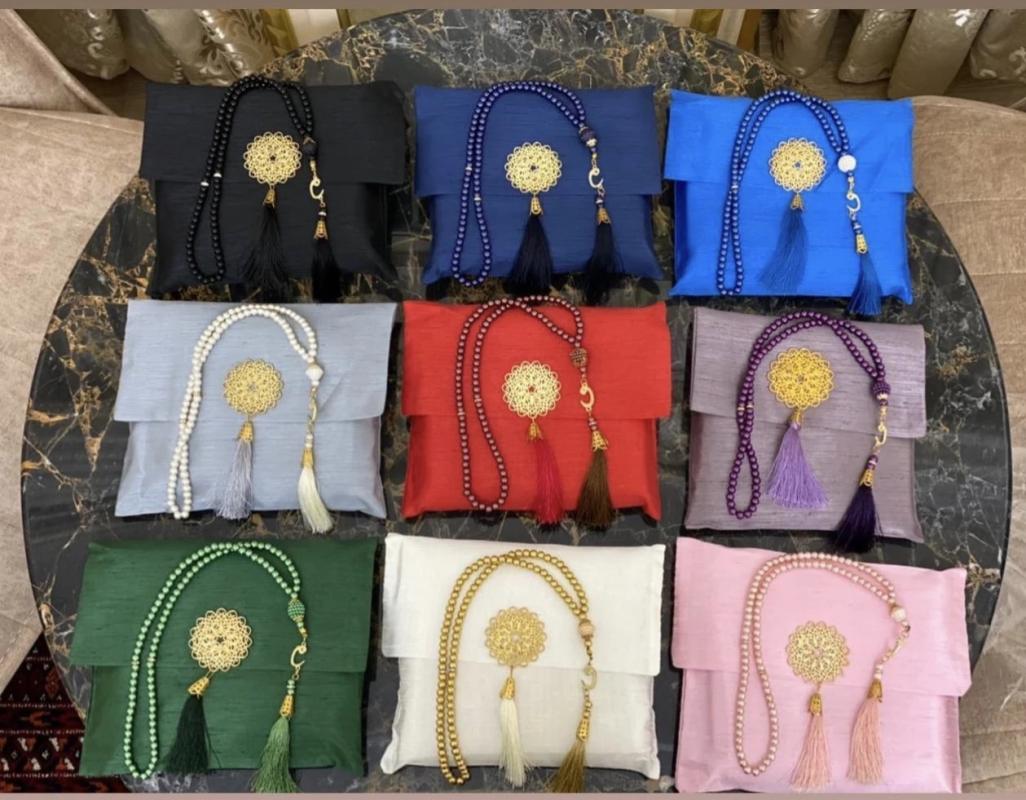 Ensemble de Tapis de Prière avec Sac (Rose poudré)