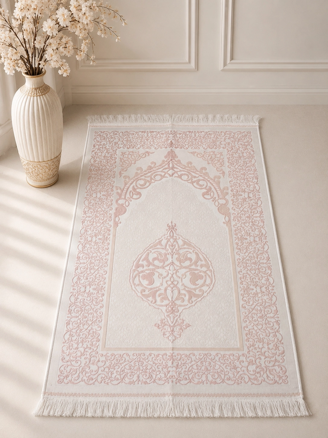 LÜX ÇEYİZ SETİ SECCADE KURANI KERİM NAMAZ ÖRTÜSÜ ZİKİRMATİK KRİSTAL TESBİH