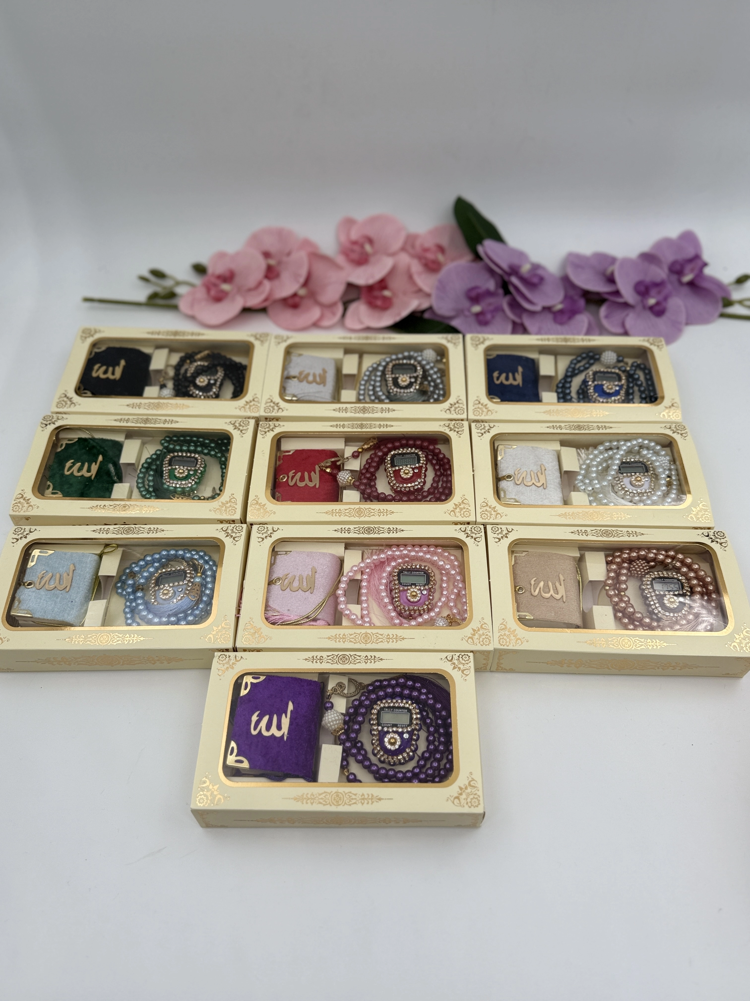 Özel Tasarım Kutu İçerisinde 3 Lü Özel Set (10 Adet) (Mor)