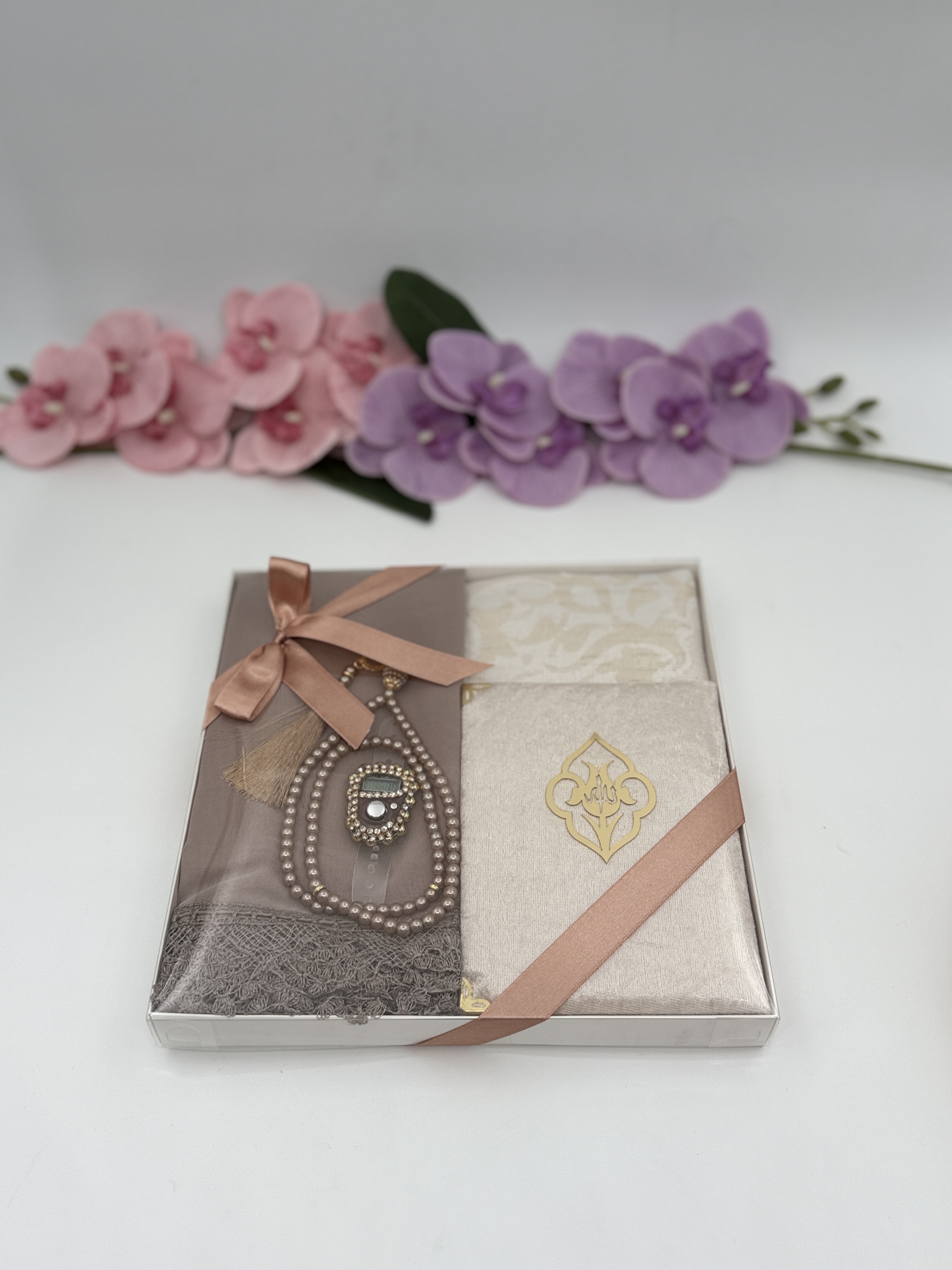 lüx namaz örtülü set gold