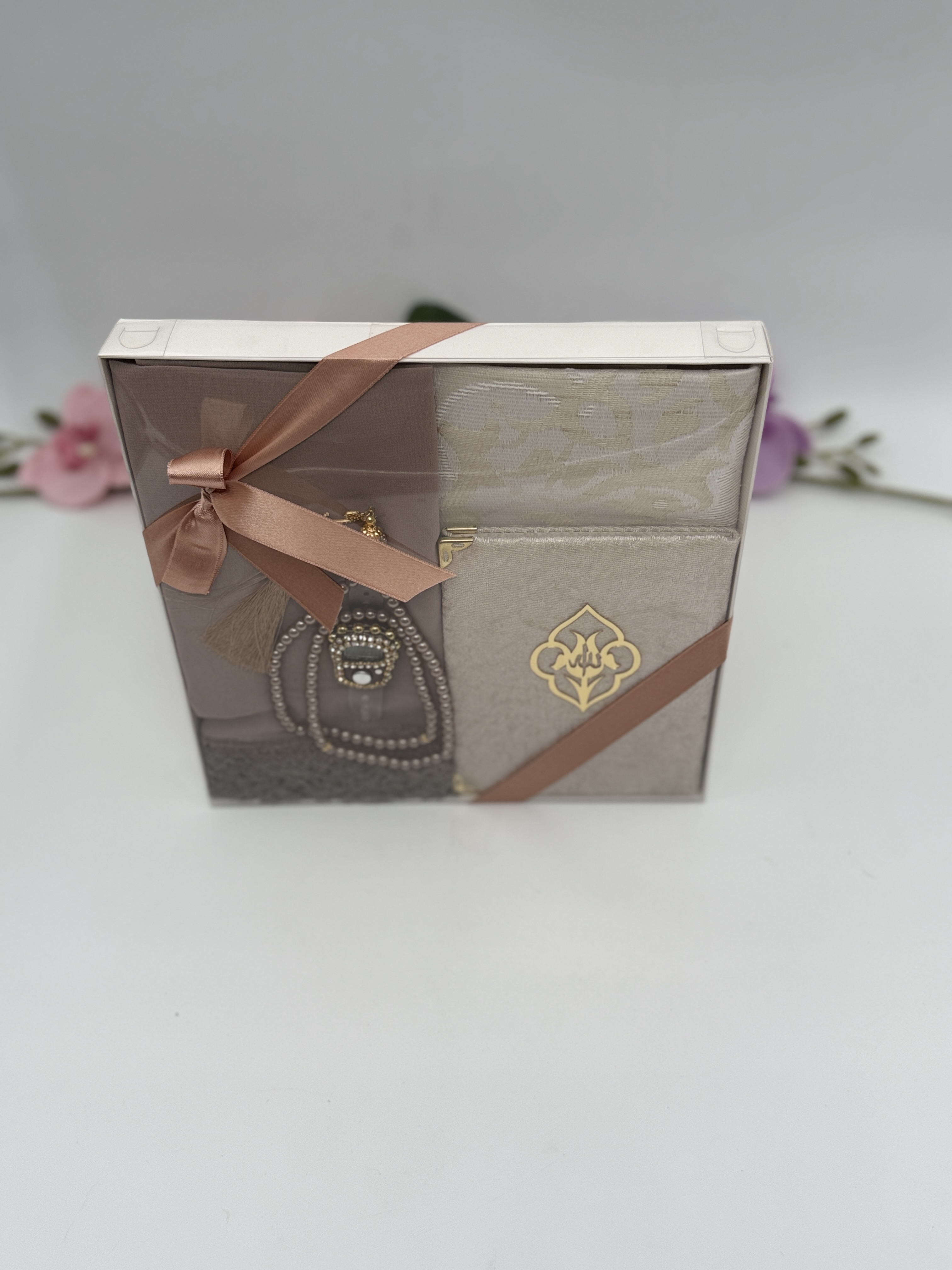 lüx namaz örtülü set gold