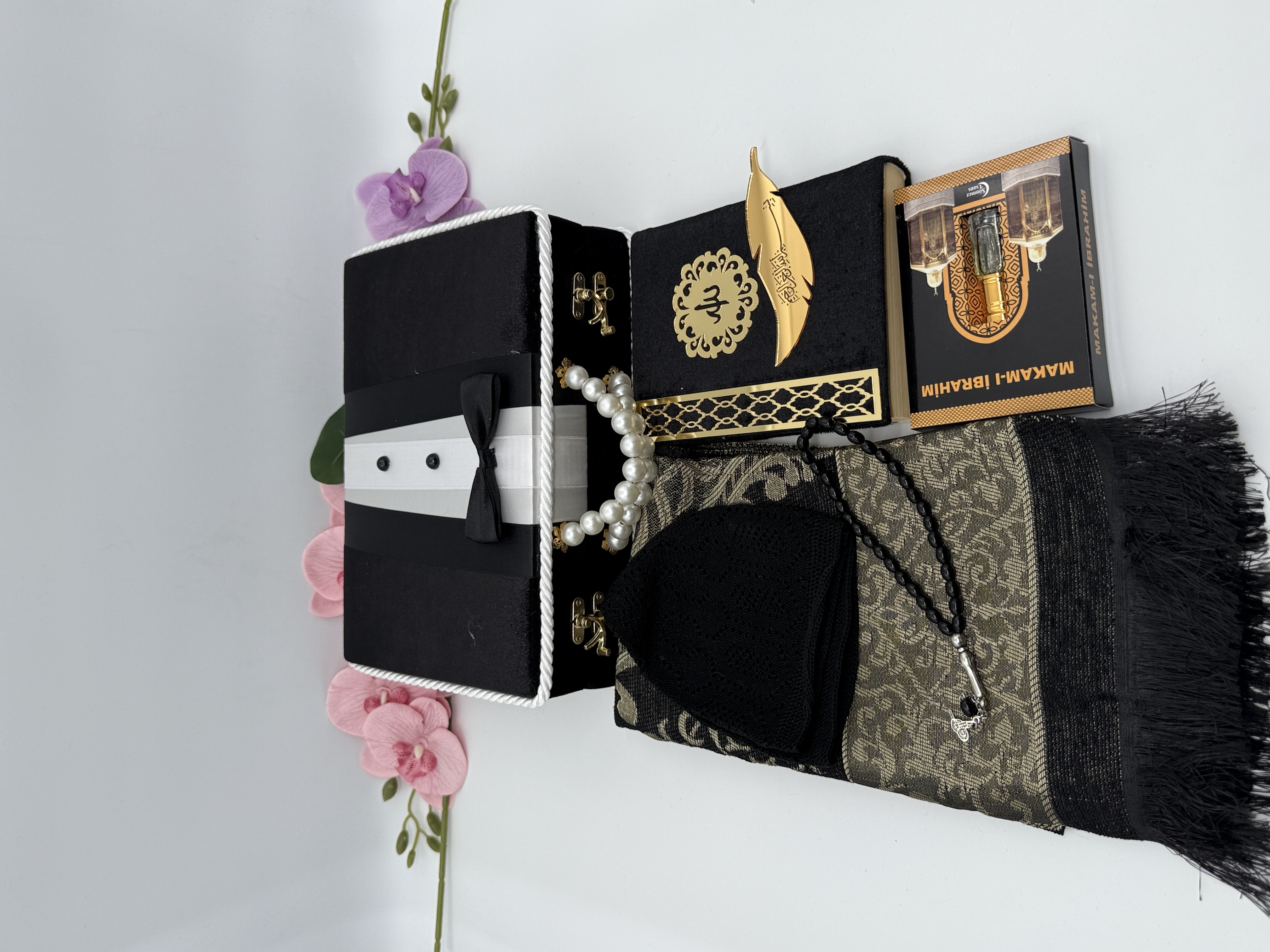kadife sandık damat seti siyah