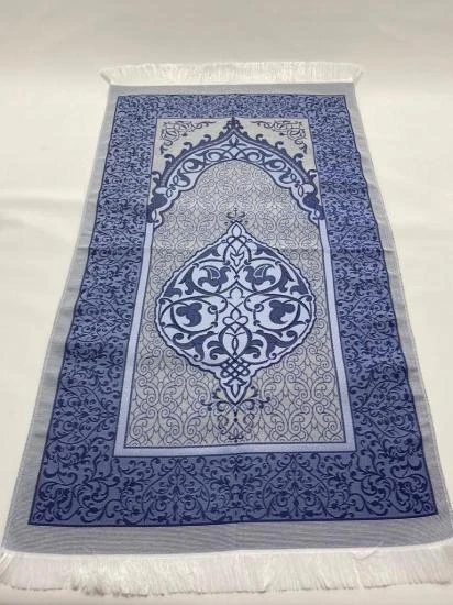Luxury Cotton Prayer Rug (Navy Blue)