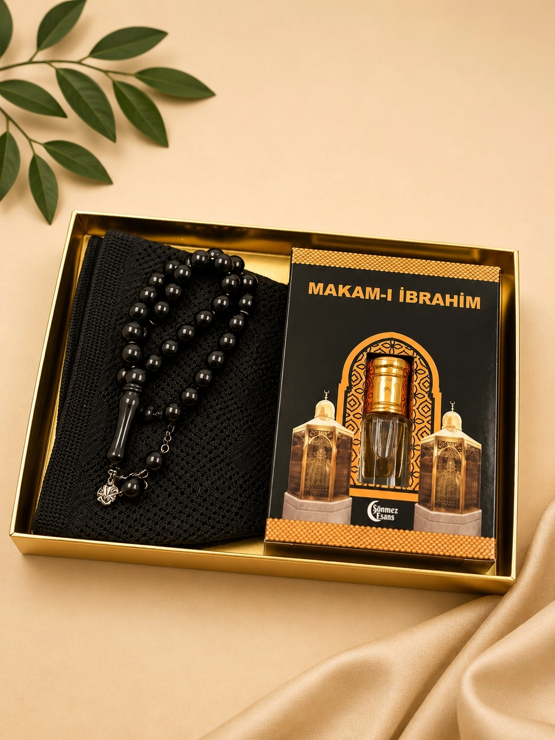 ERKEK SETİ TAKKE ESANS TESBİH SET