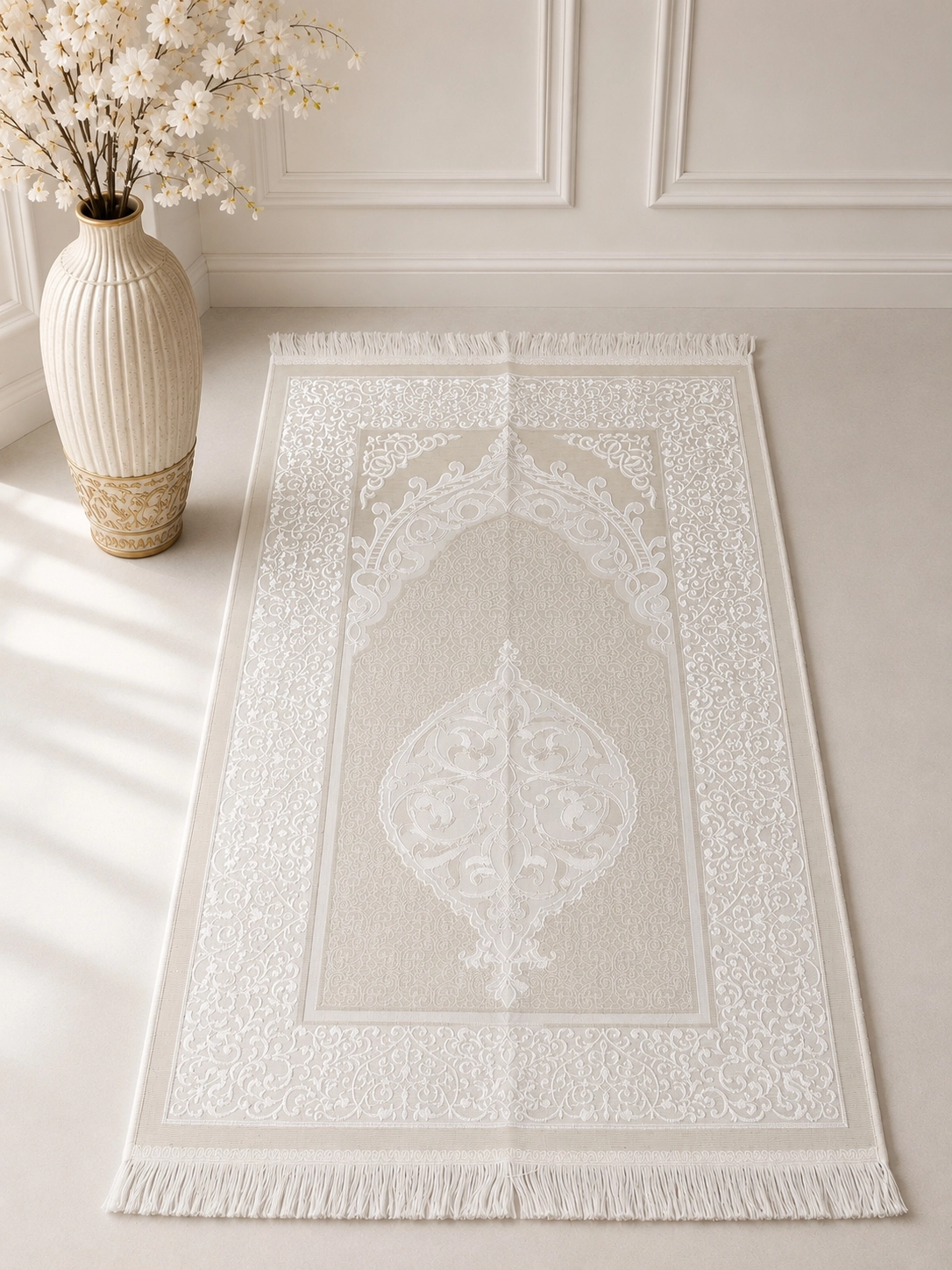 LÜX ÇEYİZ SETİ SECCADE KURANI KERİM NAMAZ ÖRTÜSÜ ZİKİRMATİK KRİSTAL TESBİH