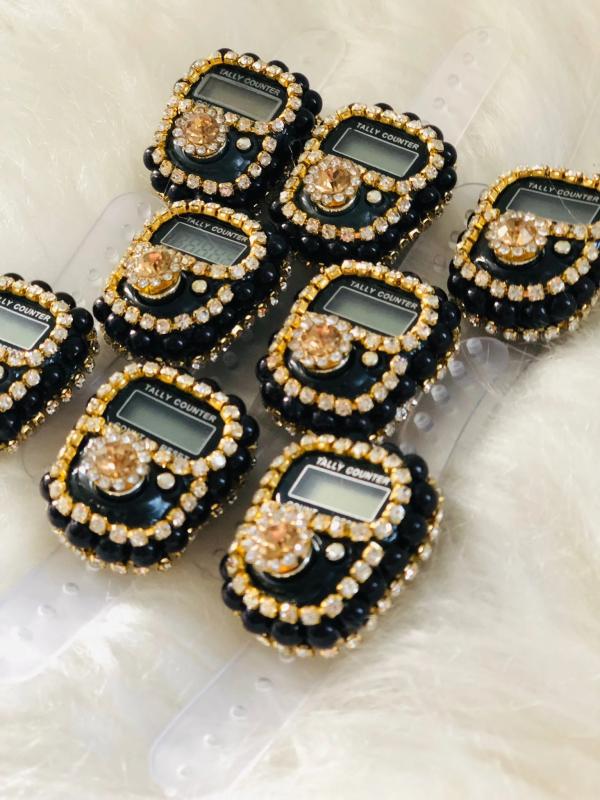 12 Pièces de Zikirmatik avec Pierre de boîte en Plexi (Noir)