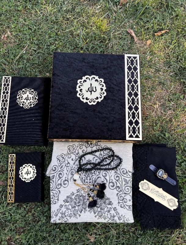 Kadife Sandıklı Mega Set (Siyah)