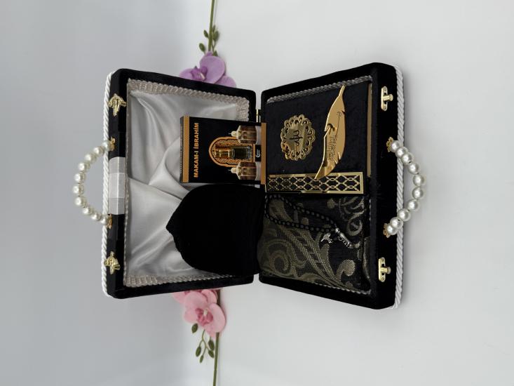 kadife sandık damat seti siyah