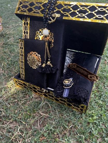 Kadife Sandıklı Mega Set (Siyah)