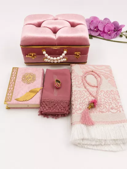 İncili Çanta Gelin Bohçası (Pembe)