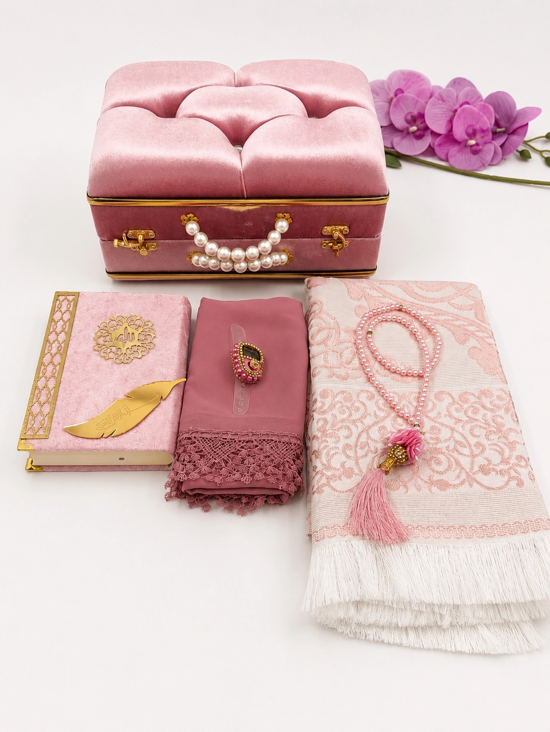 başörtülü icili çanta set