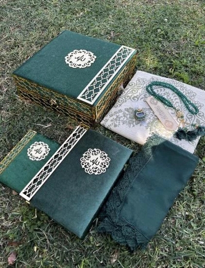 Kadife Sandıklı Mega Set (Yeşil)